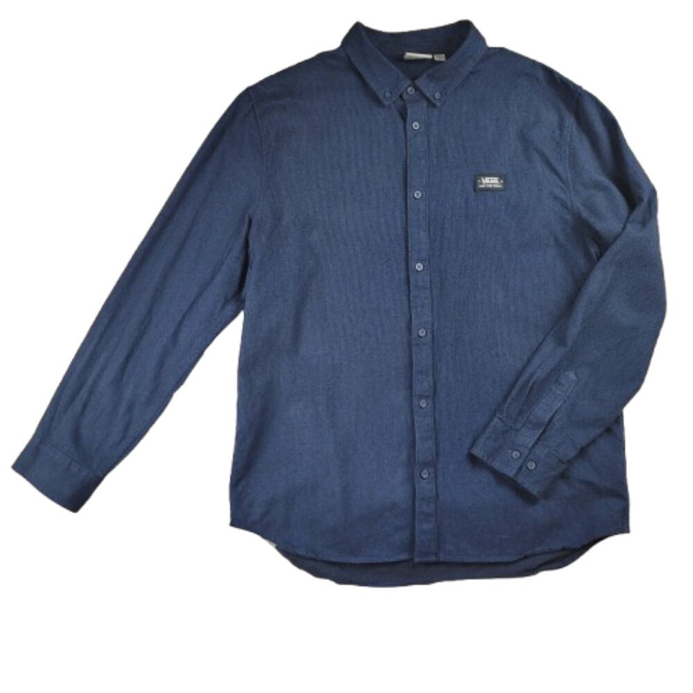 Vans Wilton Crest Button Down Shirt Mens XL Long Sleeve Casual Skater Top